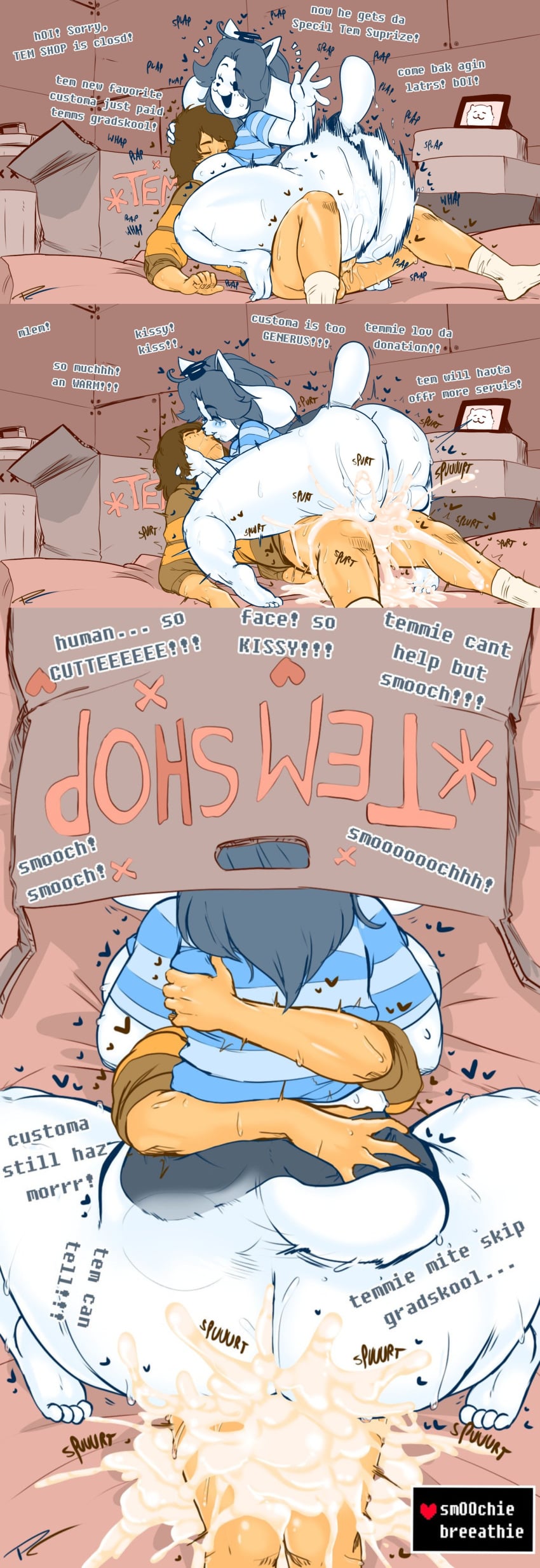comic fakeryway female frisk male male/female male_frisk male_penetrating_female tagme temmie temmie_(undertale) undertale undertale_(series)