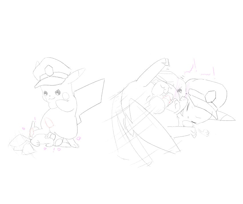 Generation 1 Pokemon (Captain Pikachu) Rule 34 Image