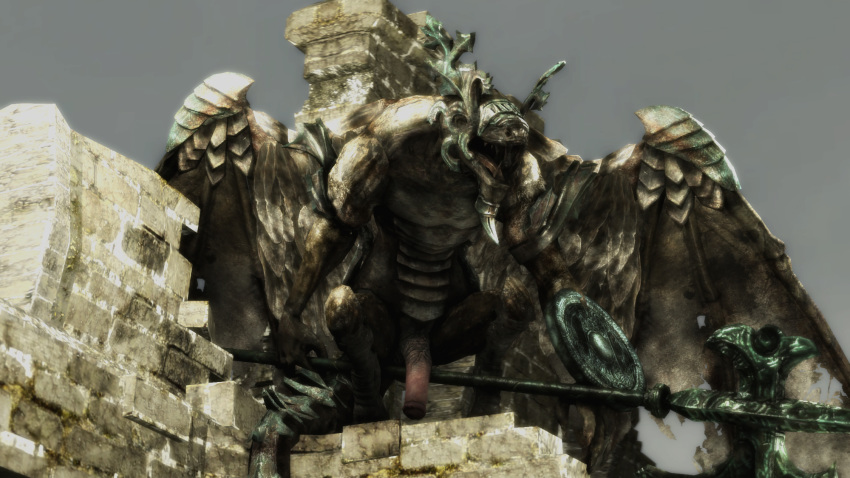 3d dark_souls fromsoftware gargoyle male male_only mrflaptastic nude penis solo source_filmmaker uncensored video_games wings