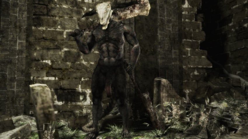 3d capra_demon dark_souls demon flaccid fromsoftware male male_only mrflaptastic muscular nude penis solo source_filmmaker uncensored video_games