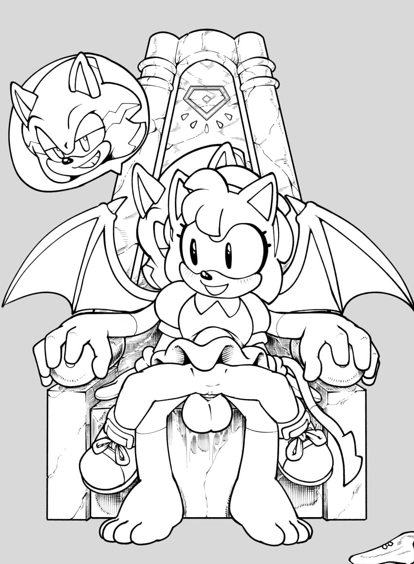 1boy 1girls black_arms_(sonic) classic_amy_rose demon demon_tail demon_wings enjoying female noahdoesart panties panties_removed penis_in_pussy riding sonic_(series) sonic_the_hedgehog_(series) tagme throne throne_sex
