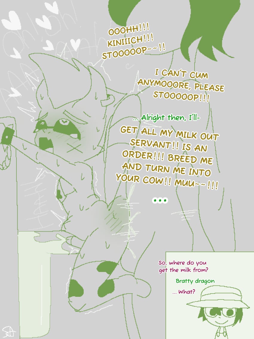 2025 ahe_gao ajaw_(genshin_impact) anthro anthrofied big_ass big_belly cow_print_bikini cum cum_drip cum_in_ass cum_in_pussy cumshot dragon english_text excessive_cum excessive_genital_fluids farm farm_boy gay genshin_impact heart heart-shaped_pupils heart_symbol huge_ass human humanoid_genitalia humanoid_penis jembbrowm kinich_(genshin_impact) monochrome shitpost shortstack size_difference sweat sweating tail text tied_up yaoi