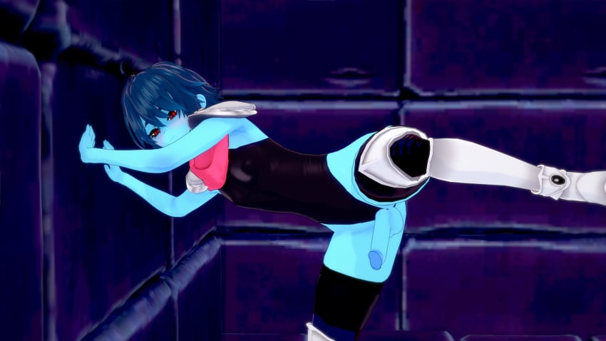 balls deltarune kghgk kris_(deltarune) legs_up male_focus male_only partially_clothed penis self_upload solo_male