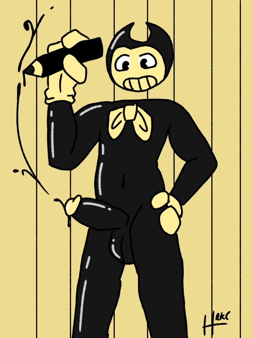 bendy_and_the_ink_machine bendy_the_dancing_demon hi_res hrkc ink male non-human solo solo_male toony