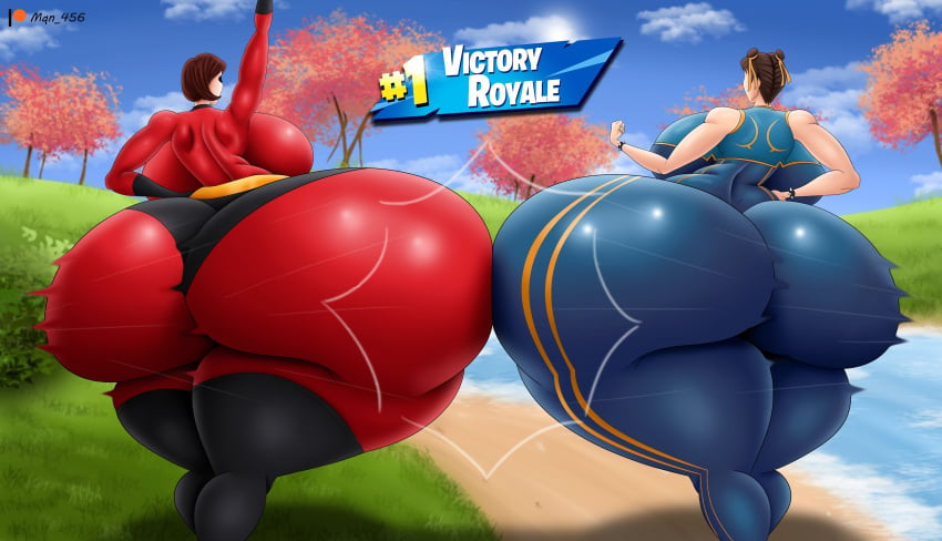 2girls big_ass big_butt chun-li crossover curvaceous curvaceous_female curvaceous_figure curvy curvy_body curvy_female curvy_figure curvy_hips curvy_thighs eastern_and_western_character elastigirl elastigirl_(fortnite) enormous_ass enormous_butt enormous_thighs fat_ass female female_only fortnite gigantic_ass gigantic_butt helen_parr huge_ass huge_butt massive_ass massive_butt massive_thighs massivethick_thighs mqn_456 skin_tight skin_tight_outfit street_fighter the_incredibles thick_ass thick_thighs