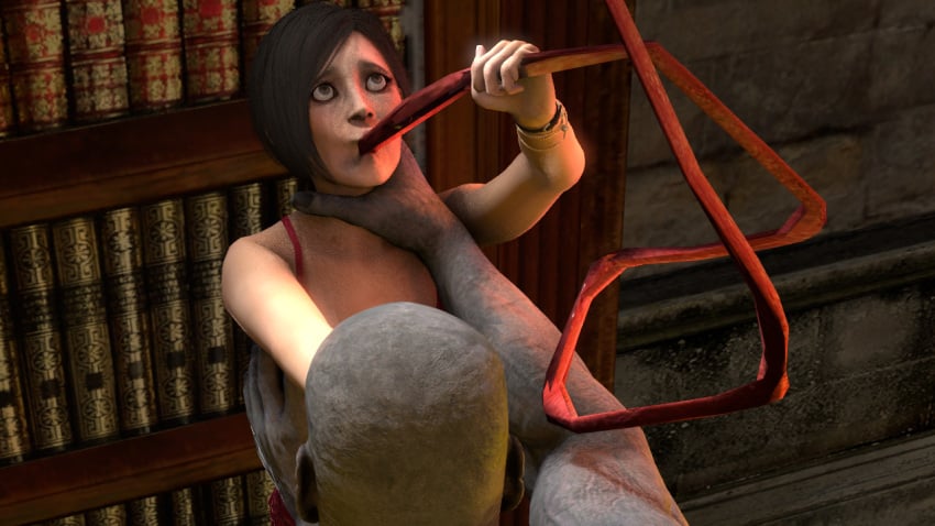 1girls 3d 3d_(artwork) ada_wong asian asian_female black_eyes black_hair choking choking_with_tail clothing dress dressed extreme_french_kiss eyes eyes_open eyes_rolling_back female forced forced_exposure forced_oral high_heels licker licker_(resident_evil) model monster mr_x open_mouth oral red_dress resident_evil resident_evil_2 resident_evil_2_remake sfm shoes short_hair source_filmmaker struggle struggling struggling_to_get_out tights tongue tongue_fucking tongue_in_mouth tongue_wrap tyrant wide_eyed