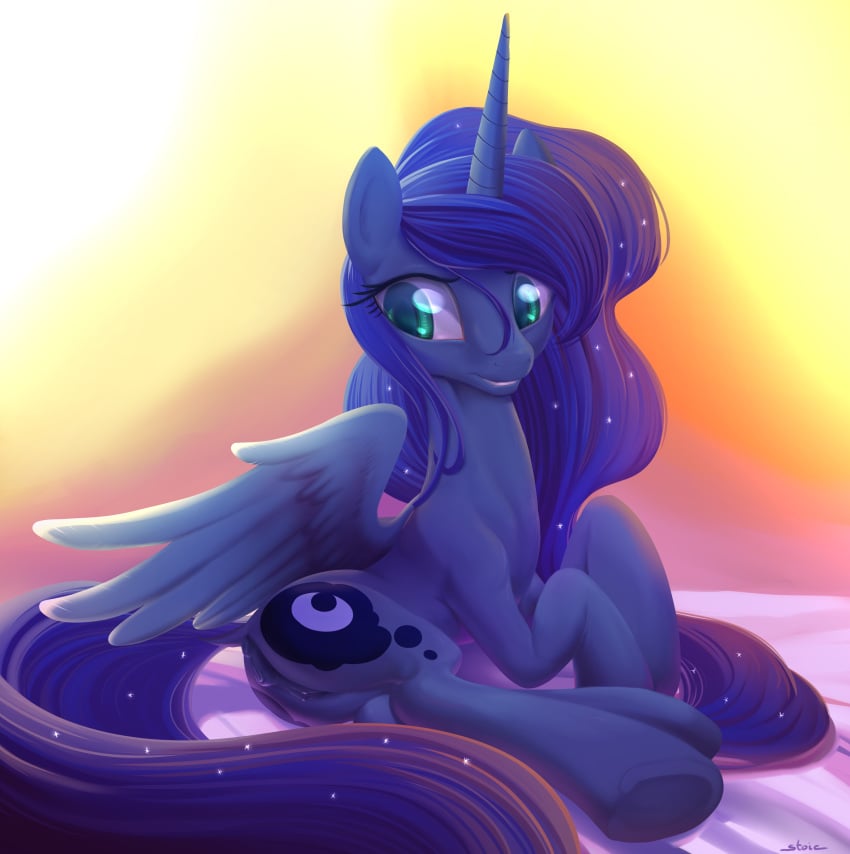 2017 absurd_res alicorn anatomically_correct anatomically_correct_pussy animal_genitalia animal_pussy anus ass blue_feathers blue_hair crotchboobs cutie_mark equine equine_pussy feathered_wings feathers female feral friendship_is_magic hair hi_res hooves horn long_hair mammal my_little_pony princess_luna_(mlp) pussy solo stoic5 underhoof wings