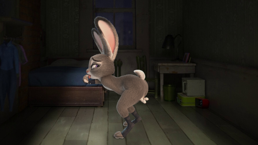 1girls 3d anthro bed disney female fingering flat_chest furry judy_hopps lagomorph mammal masturbation nude rabbit solo thebambilover_(artist) zootopia