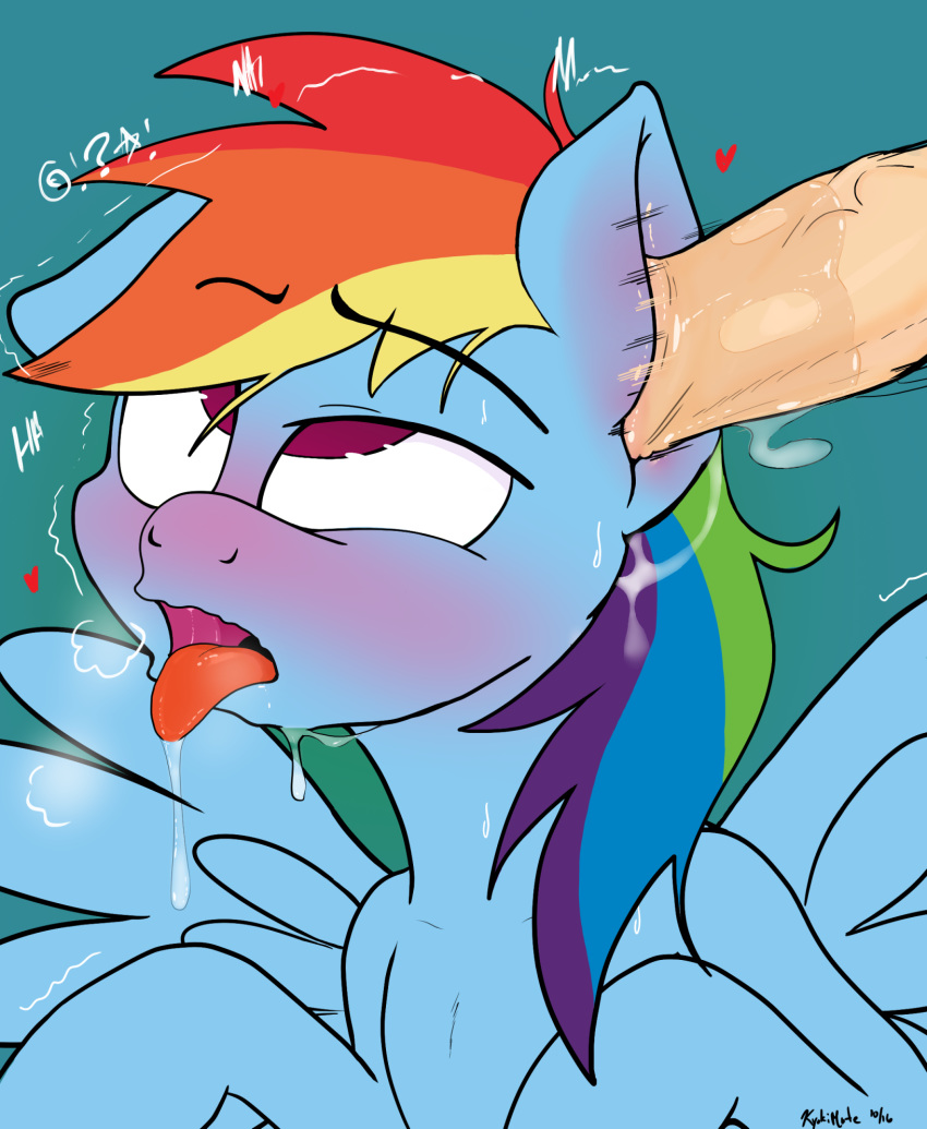 2016 cum cum_in_ear ear_fuck ear_penetration equine female feral friendship_is_magic fucked_silly hair horse kyokimute mammal multicolored_hair my_little_pony open_mouth pegasus pink_eyes pony rainbow_dash_(mlp) rainbow_hair rhk saliva tongue tongue_out wings