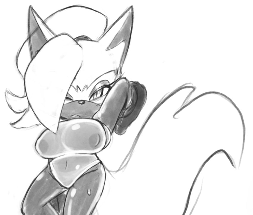 alternate_costume anthro areola big_breasts breasts canid canine canis clothed clothing digital_drawing_(artwork) digital_media_(artwork) eyelashes female fur gloves hair handwear hi_res icydirtball idw_publishing looking_at_viewer mammal monochrome nipples sega shaded sketch solo sonic_(series) sonic_the_hedgehog_(comics) sonic_the_hedgehog_(idw) sonic_the_hedgehog_(series) swimwear translucent translucent_clothing whisper_the_wolf wolf