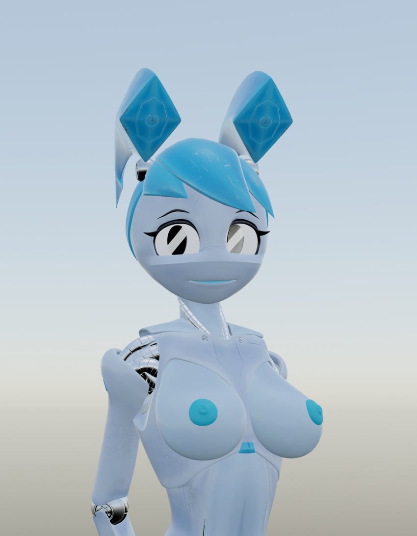 1female 1girl 1girls 3d 3d_(artwork) android blender blender_(software) blue_hair breasts bust female female_focus female_only govnuk777 humanoid jenny_wakeman jenny_wakeman_(warfaremchine) looking_at_viewer mlaatr my_life_as_a_teenage_robot nickelodeon robot robot_girl robot_humanoid smile smiling smiling_at_viewer solo solo_female warfaremachine xj-9