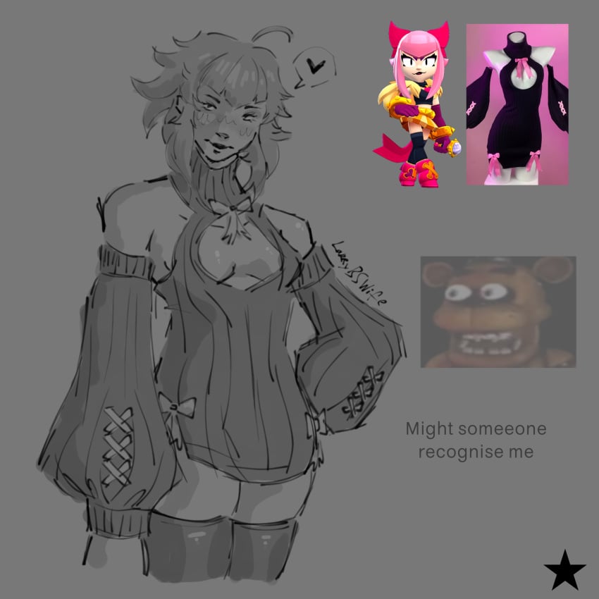 brawl_stars digital_drawing_(artwork) drawing melodie_(brawl_stars) my_art nsfw seductive tagme