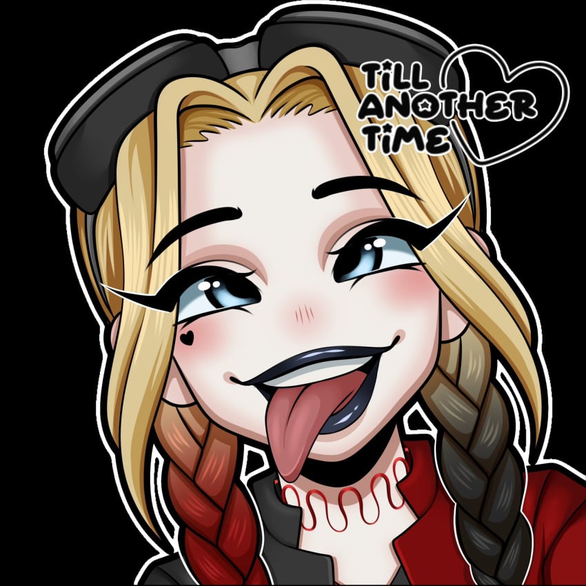 ahe_gao ahegao_face batman_(series) dc dc_comics face_tattoo harley_quinn harley_quinn_(multiversus) harley_quinn_(suicide_squad) multiversus sexy suicide_squad tillanothertime tongue tongue_out warner_bros warner_brothers