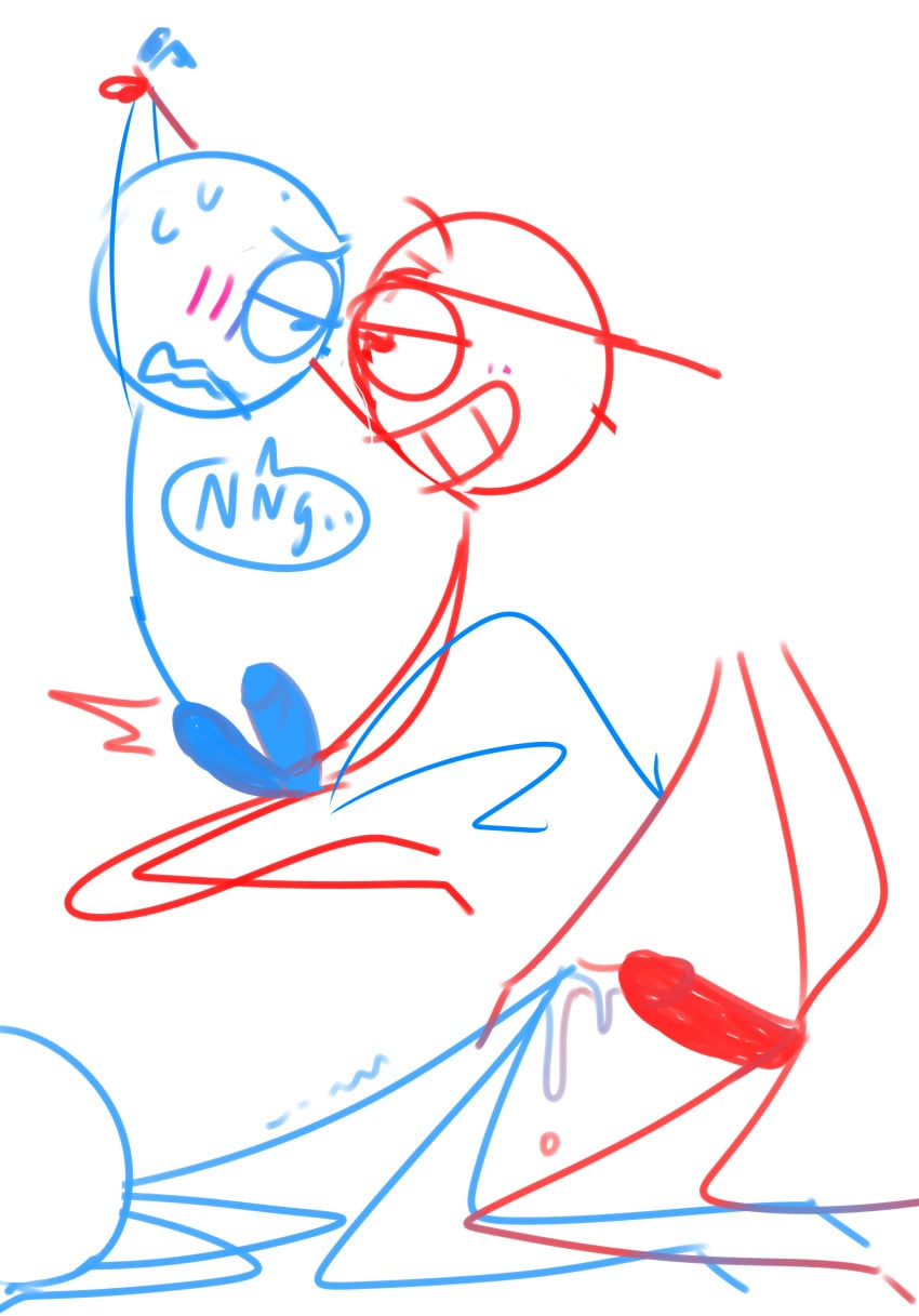 2boys anal anal_sex colors cum dick_figures gay stickman