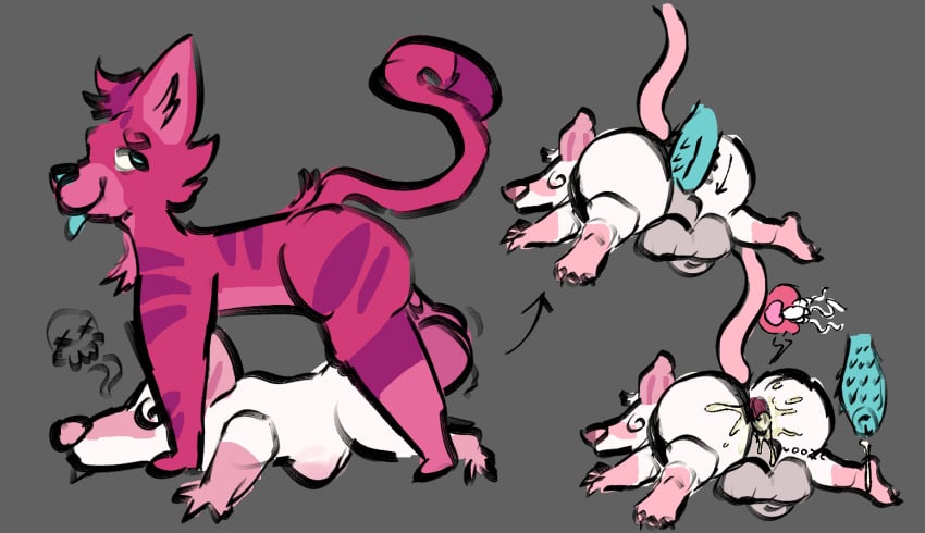 anal anal_sex anus balls big_balls bodily_fluids cum duo felid feral fur gaping gaping_anus genital_fluids genitals impregnation kurzaen_(character) lying male male/male mammal murid murine on_front ovum penetration penile penile_penetration penis penis_in_ass pregnant pregnant_male rat ratrat13 rodent sperm_cell spiked_penis spikes spikes_(anatomy) standing striped_body stripes tongue tongue_out vlad_cool