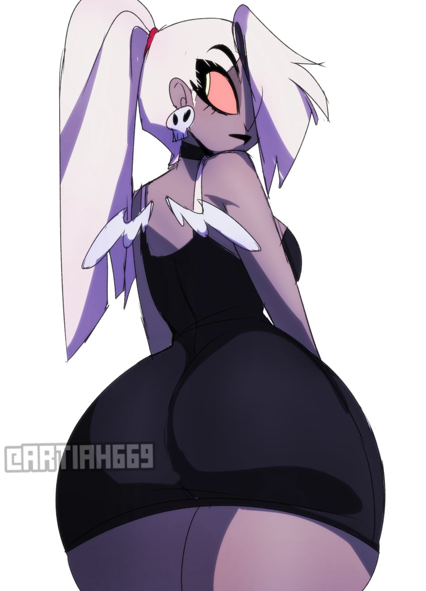 1girls ass ass_bigger_than_head ass_focus big_ass big_thighs bottom_heavy bubble_ass bubble_butt curvaceous curvy curvy_body curvy_figure dress fat_ass female fleshpie669 hazbin_hotel huge_ass huge_butt huge_thighs looking_at_viewer massive_thighs pinup presenting presenting_ass presenting_butt presenting_hindquarters showing_ass showing_off thick_ass thick_legs thick_thighs thunder_thighs thunderthighs vaggie_(hazbin_hotel) wide_hips wide_thighs