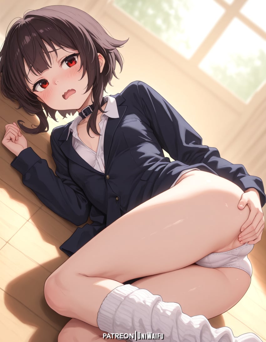 ai_generated anime_girl blush cute cute_girl female hentai kono_subarashii_sekai_ni_shukufuku_wo! konosuba megumin nipples pantyhose petite petite_body petite_breasts petite_female pussy school_uniform schoolgirl shy small_breasts solo_female spread_pussy teen teen_girl teenage_girl uncensored underwear uniwaifu