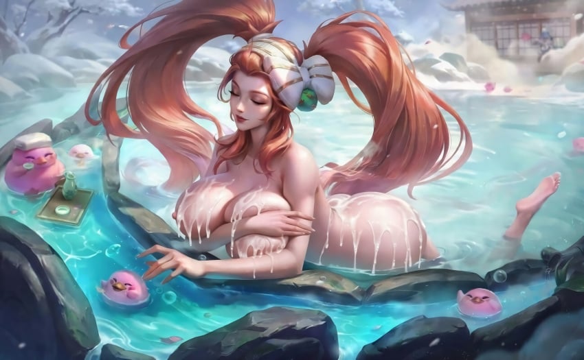1girls ai ai_assisted ai_edit ass big_ass big_breasts breasts bukkake cum cum_on_body cum_on_breasts curvy dizelxl edit edited edited_official_artwork fat_ass female female_focus female_only grok huge_breasts large_breasts league_of_legends nipples riot_games sona_buvelle thick voluptuous voluptuous_female