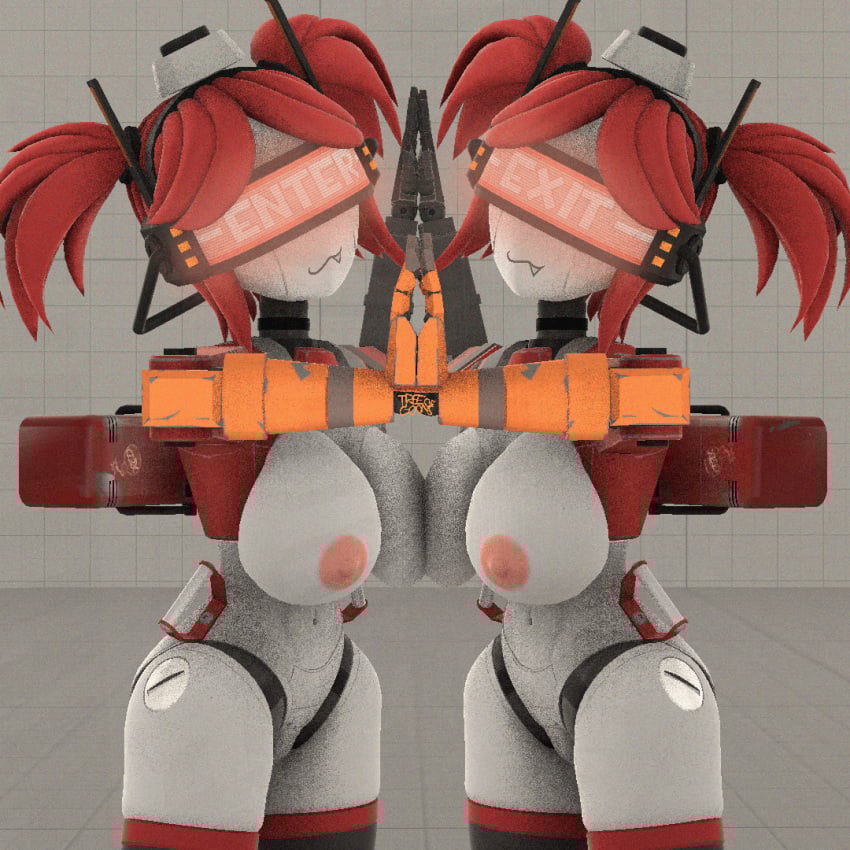 2girls 3d 3d_(artwork) 3d_render boobs_pressed female_focus female_only gloves handles handles_on_hips hands_touching robot robot_girl sfm source_filmmaker source_filmmaker_(artwork) team_fortress_2 teleporter_twins_(team_fortress_2) tf2 tree_of_goons twins valve_(company)