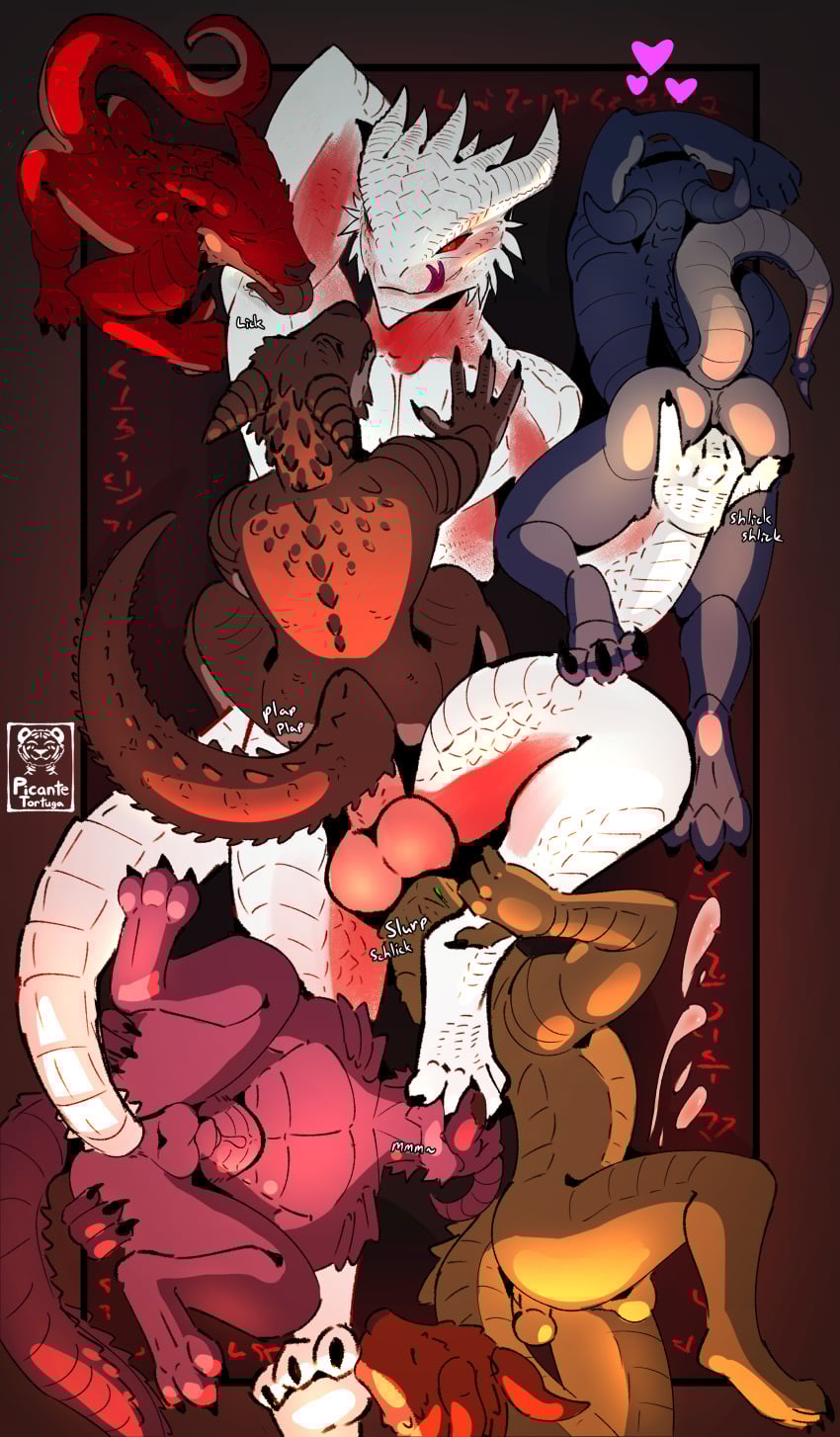 absurd_res altar anal anal_fingering anal_sex anthro armpit_fetish armpit_lick armpit_play ass baldur's_gate baldur's_gate_3 balls bodily_fluids body_worship claws cult cultist cum curling_toes digital_media_(artwork) dragonborn_(dnd) dungeons_and_dragons english_text erection feet fingering foot_fetish foot_in_mouth foot_play foot_suck genital_fluids genitals group group_sex hasbro hi_res horn humanoid_genitalia humanoid_penis kobold larian_studios licking licking_lips male male/male male_penetrated male_penetrating male_penetrating_male muscular nude open_mouth oral orgy penetration penile penis picantetortuga raised_tail red_eyes rimming scales scalie sex size_difference smile stomach_bulge sucking tail tail_fetish tail_insertion tail_play tail_sex teeth text the_dark_urge_(baldur's_gate) toe_in_mouth toe_suck toes tongue tongue_out white_body white_scales wizards_of_the_coast worship