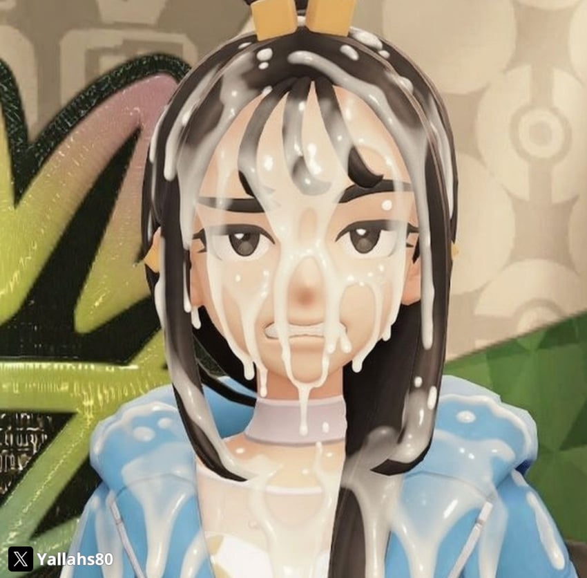 1girl 3d ai_generated black_eyebrows black_hair blue_jacket cum cum_everywhere cum_in_mouth cum_on_chest cum_on_clothes cum_on_eyes cum_on_face cumshot cumshot_on_face dancer disgusted_face disgusted_female disgusted_look duro_(pokemon) eyelashes female female_focus female_only fringe fringe_hair game_freak girl grey_eyes grok grok_imagine hair_ornament hoodie in_game lida_(pokemon) light-skinned_female light_skin nintendo nintendo_switch pokegirl pokemon pokemon_legends pokemon_legends:_z-a pokemon_legends_z-a teenage_female teenage_girl teenager video_game video_game_character video_game_franchise video_games visible_teeth white_cum x_username yallahs80