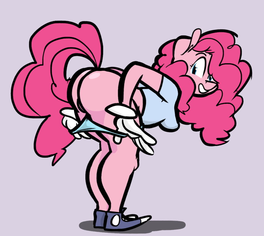 anthro ass balls clothing dickgirl earth_pony energyloop equine footwear friendship_is_magic gloves horse intersex mammal my_little_pony panties panties_down pinkie_pie_(mlp) pony shoes smile solo standing straight_hair teeth underwear