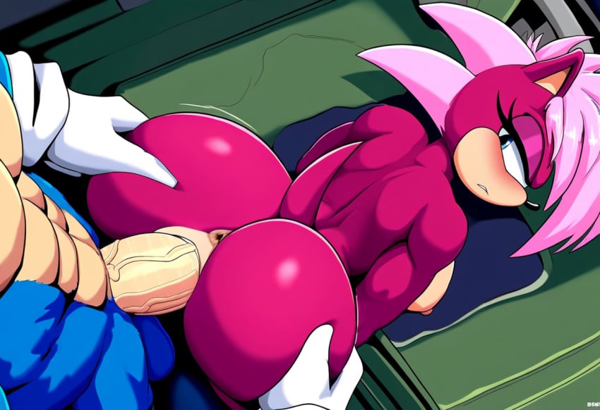 ai_generated ass blue_body breasts incest incest_(lore) magenta_fur male/female pink_hair sex sonia_the_hedgehog sonic_(series) sonic_the_hedgehog sonic_the_hedgehog_(series) sonic_underground sonic_x_sonia straight veiny_penis