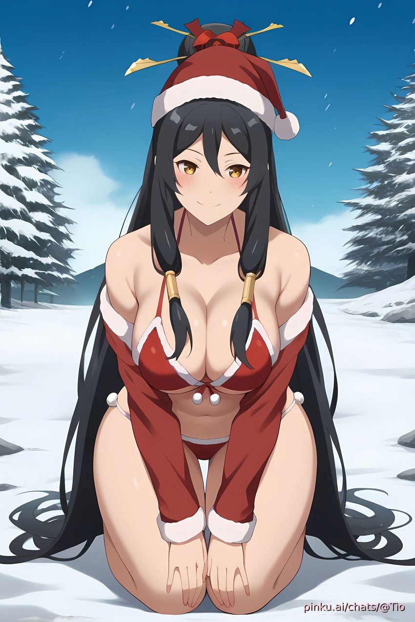 ai_generated arifureta_shokugyou_de_sekai_saikyou beautiful bikini breasts candid christmas female girl gorgeous outdoors pinku pinku.ai pinkuai sexy snow tio_klarus wallpaper