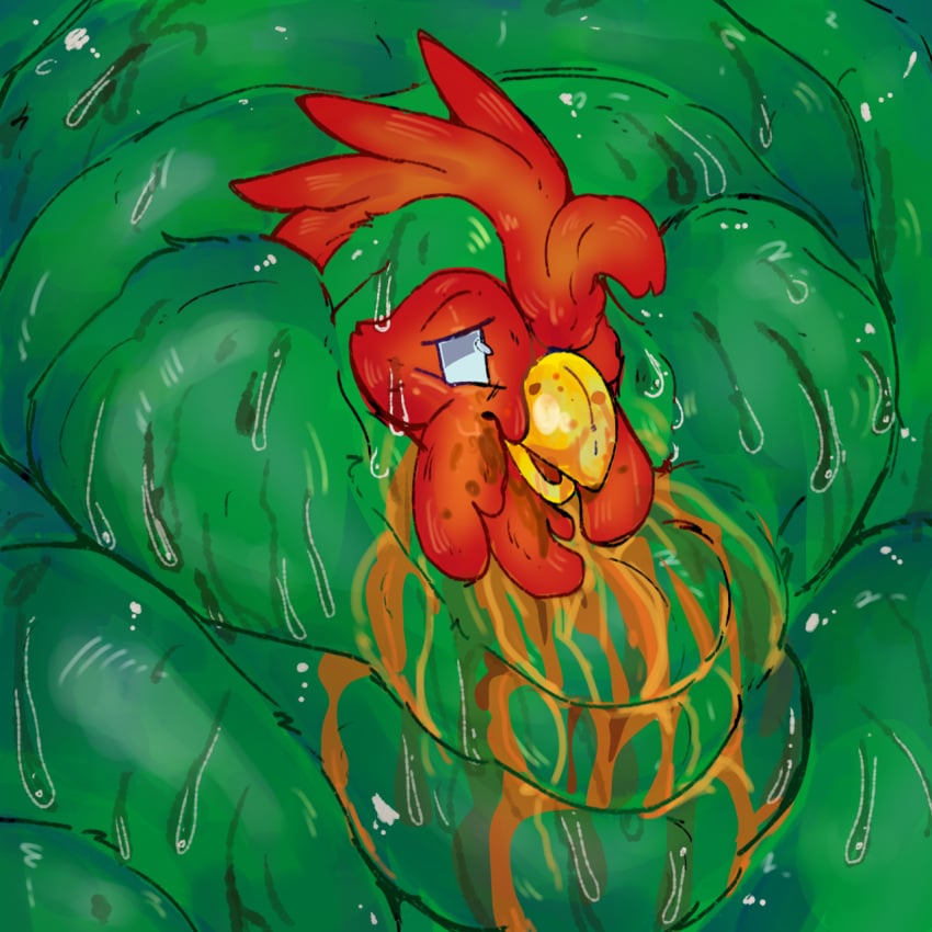 anthro blob_(disambiguation) chicken face_only morbidly_obese profile_picture slob sweat