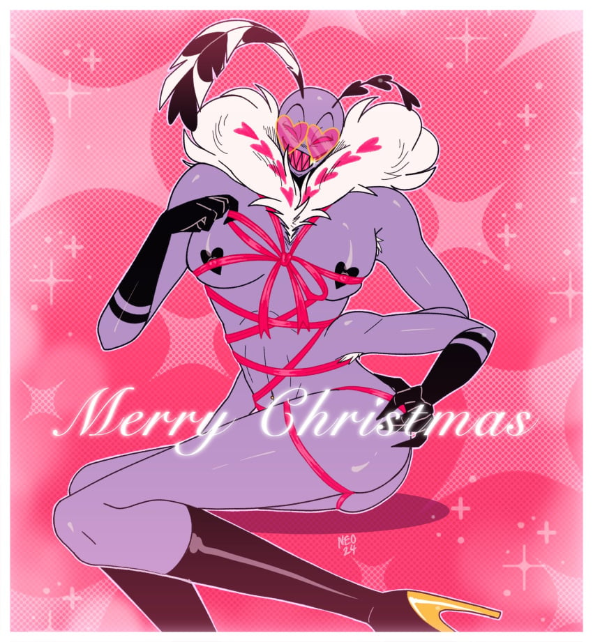 <3_glasses 1boy 2024 4_arms abs abstract_background animal_humanoid antennae_(anatomy) anthro areola armpit_hair arthropod arthropod_humanoid ass big_pecs black_antennae black_areola black_eyebrows black_nipples body_hair boots bow_ribbon bubble_butt christmas claws clothed clothing crossdressing detailed earless english_text eyebrows eyewear femboy footwear fur gift glasses glistening glistening_body glistening_boots glistening_butt glistening_chest glistening_clothing glistening_eyewear glistening_footwear glistening_glasses glistening_gloves glistening_handwear glistening_head glistening_legs glistening_nipples glistening_pecs glistening_shoulders glistening_skin glistening_teeth glistening_thighs gloves glowing_text gold_(metal) gold_tooth hand_on_butt handwear happy hazbin_hotel head_tilt heart_areola heart_nipples heart_symbol hi_res high_heels holidays humanoid insect_humanoid insects lepidopteran lepidopteran_humanoid long_antennae long_legs looking_at_viewer male male_only mane merry_christmas mostly_nude moth moth_humanoid multi_arm multi_limb multicolored_antennae multicolored_body multicolored_fur multicolored_mane muscular muscular_anthro muscular_humanoid muscular_male n30draws narrowed_eyes navel navel_piercing nipples noseless on_ground pecs piercing pink_background pink_body pink_fur pink_mane pose presenting presenting_hindquarters purple_body purple_skin raised_eyebrows red_eyes red_teeth ribbons round_head shadow sharp_teeth shoes signature simple_background sitting smile smiling_at_viewer solo sparkles squint tall teeth text thick_thighs thin_eyebrows valentino_(hazbin_hotel) white_antennae white_armpit_hair white_background white_body white_fur white_mane