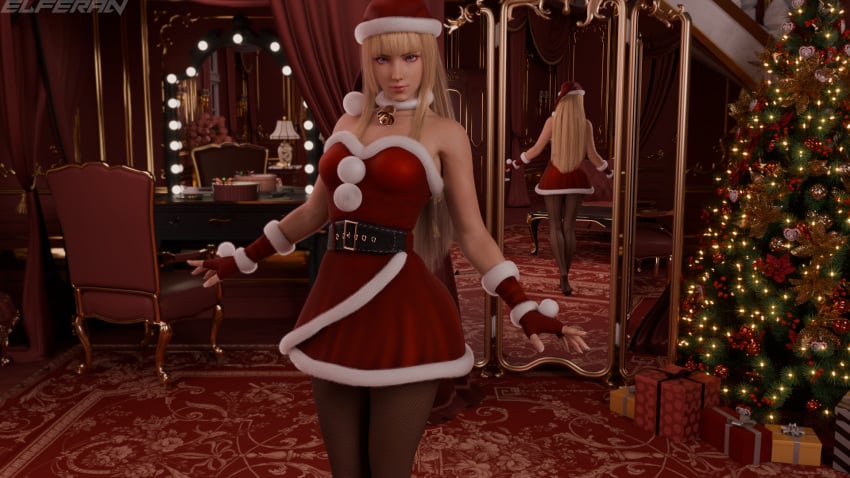 1girls 3d alternate_version_available areola areolae blonde_female blonde_hair blonde_hair_female breasts christmas christmas_clothing christmas_outfit christmas_tree clothed clothes clothing elferan emilie_de_rochefort european european_female eye_contact feet female female_focus female_only french french_female hips hips_wider_than_shoulders large_breasts lips long_hair looking_at_viewer nail_polish nails nipples pov_eye_contact purple_eyes solo solo_female solo_focus stockings stockings_thigh_highs tekken tekken_8 thigh_highs thighhighs thighs very_long_hair