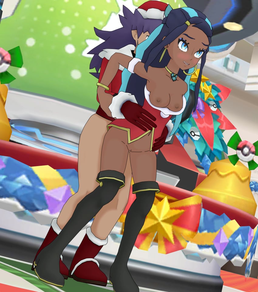 leon_(pokemon) nessa_(holiday_2021)_(pokemon_masters) nessa_(pokemon) pokemon pokemon_masters pokemon_masters_ex setoedits