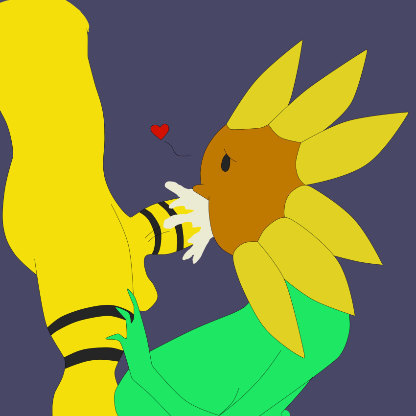 balls bee big_breasts big_penis bizarre breasts cum female flower h-forcedeath penis testicles
