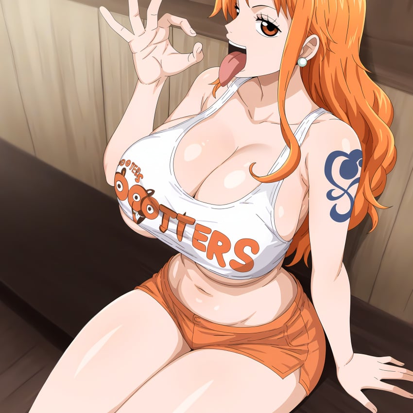 ai_generated brown_eyes female female_only nami_(one_piece) one_piece one_piece_girls