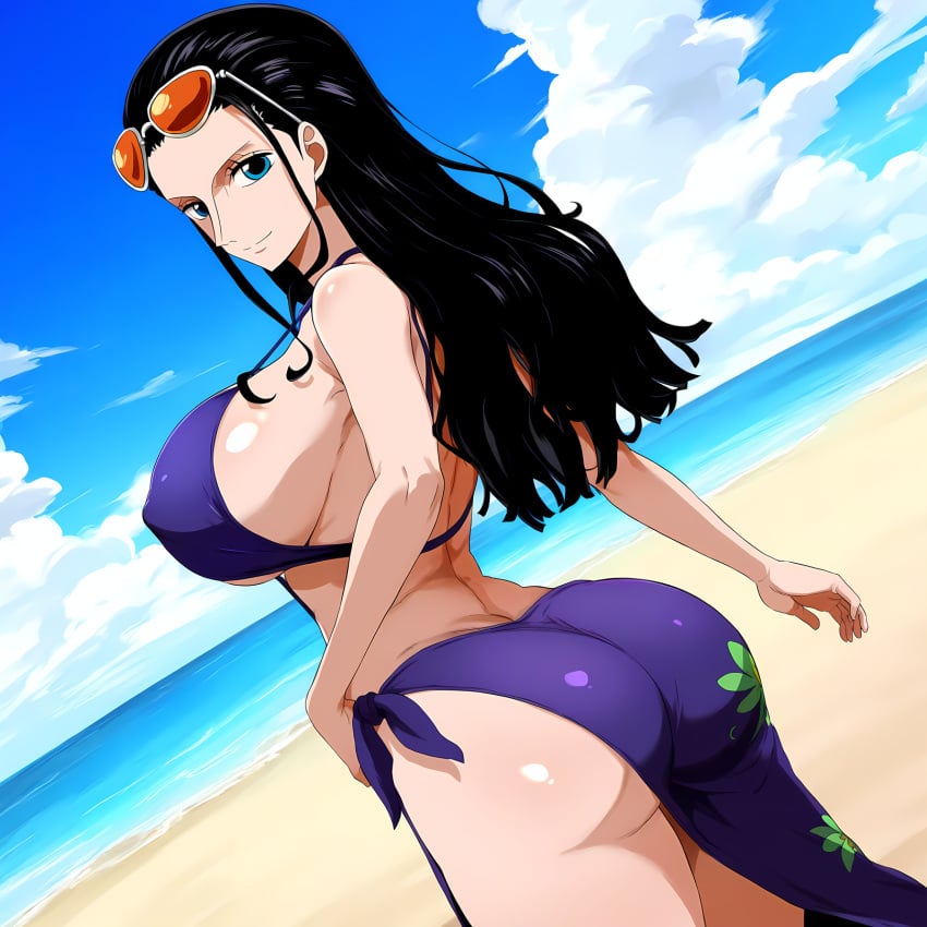 ai_generated blue_eyes female female_only nico_robin one_piece one_piece_girls