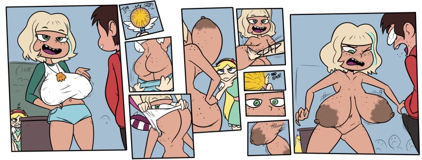 2girls areola areolae areolar_amelanism belly_button big_areola big_breasts big_nipples blush boner boner_in_pants breast_envy calicobggs classroom clothes_removed colored comic covered_nipples disney disney_channel disney_xd edited embarrassed_nude_female enf envy eyes_bugging_out female flat_chest freckles freckles_on_ass freckles_on_breasts freckles_on_face hanging_breasts huge_breasts jackie_lynn_thomas jealous jealous_female magic marco_diaz naked naked_female nipple_bulge nipples nipples_visible_through_clothing no_bra no_panties nude pained_expression slapping_breasts star_butterfly star_vs_the_forces_of_evil suddenly_naked terrible_the_drawfag time_stop undressing wand