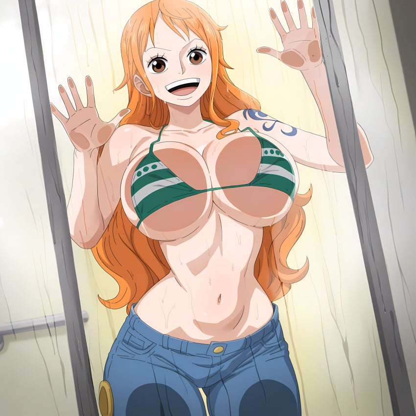 ai_generated bikini_top female female_only nami_(one_piece) one_piece one_piece_girls