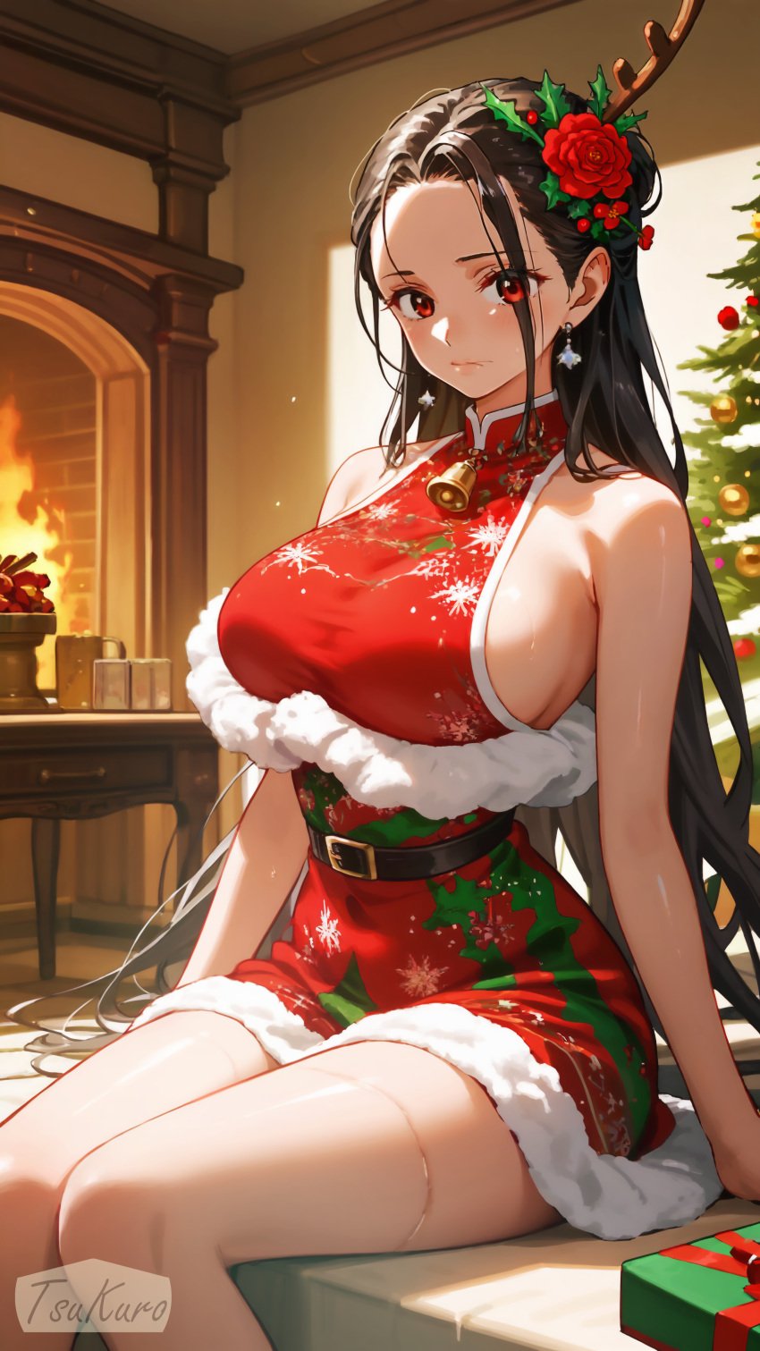 ai_generated christmas_outfit female female_only one_piece tsukuro viola_(one_piece)