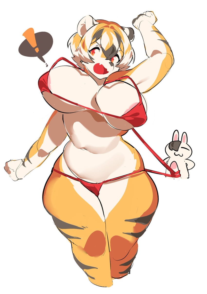 aspirindabaitu big_breasts big_penis bikini breasts cleavage feline female furry huge_breasts huge_cock penis thick_thighs tiger tiger_girl wide_hips