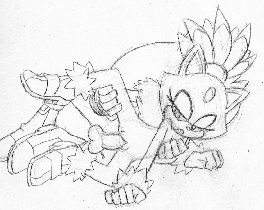 anthro balls blaze_the_cat clothing duo feline female footwear gloves half-closed_eyes hedgehog hi_res leg_grab male mammal monochrome penetration penis praiz pussy sega shoes silver_the_hedgehog simple_background sketch sonic_(series) straight vaginal_penetration video_games white_background