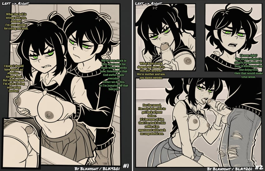 1boy 1girls age_difference ai_generated andrew_graves ass assjob before_and_after blk9201 blush breasts_out comic cum cum_in_mouth cum_inside cum_on_body cum_on_breasts cum_on_face facial fellatio glaring groping groping_breasts handjob incest just_the_tip large_breasts mature_female mother_and_child mother_and_son multiple_views oral panties parent_and_child penis penis_out renee_graves shirt_lift the_coffin_of_andy_and_leyley