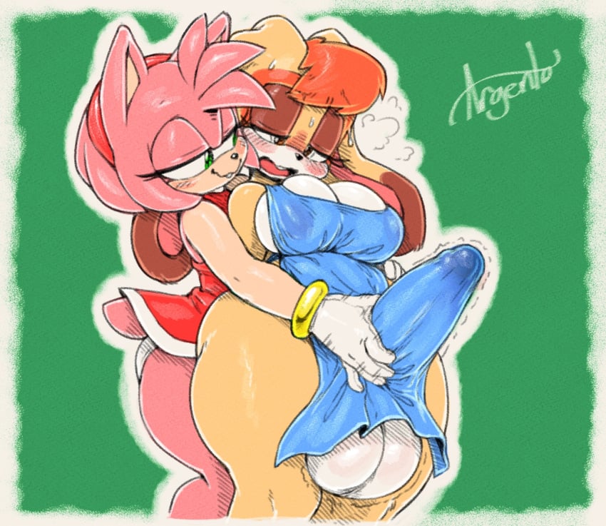 age_difference amy_rose anthro apron apron_only argento balls biped blue_clothing blush bracelet breasts clothed clothed_anthro clothed_female clothed_gynomorph clothed_intersex clothed_sex clothing crossgender duo erection erection_under_clothing eulipotyphlan eyelashes female female_anthro ftg_crossgender fti_crossgender futanari genitals gloves gynomorph gynomorph/female gynomorph_anthro hair handjob handwear hedgehog hi_res intersex intersex/female intersex_anthro jewelry lagomorph leporid looking_pleasured mammal mature_anthro mature_gynomorph mature_intersex older_anthro older_gynomorph older_intersex penile pink_hair pupils rabbit reach_around sega sex simple_background smile sonic_the_hedgehog_(series) thick_thighs vanilla_the_rabbit younger_anthro younger_female