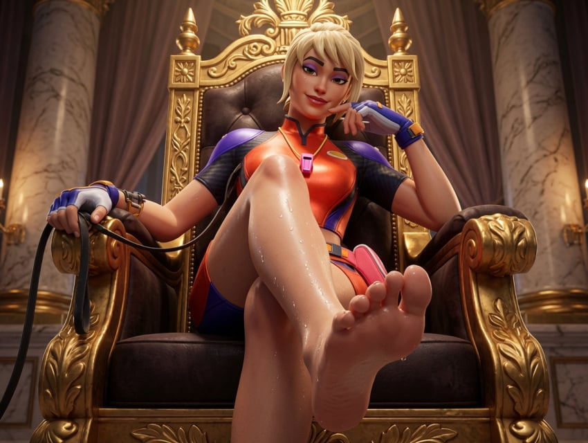 ai_generated barefeet barefoot blonde_hair dominant_female feet feet_fetish feet_together foot_fetish foot_focus foot_play fortnite fortnite:_battle_royale goddess hot leash_pull lifeguard relaxing seductive_look seductive_pose seductive_smile sexy sexy_pose soles soles_feet soles_fetish stunning sweaty_feet thick_ass tide_strider_(fortnite)