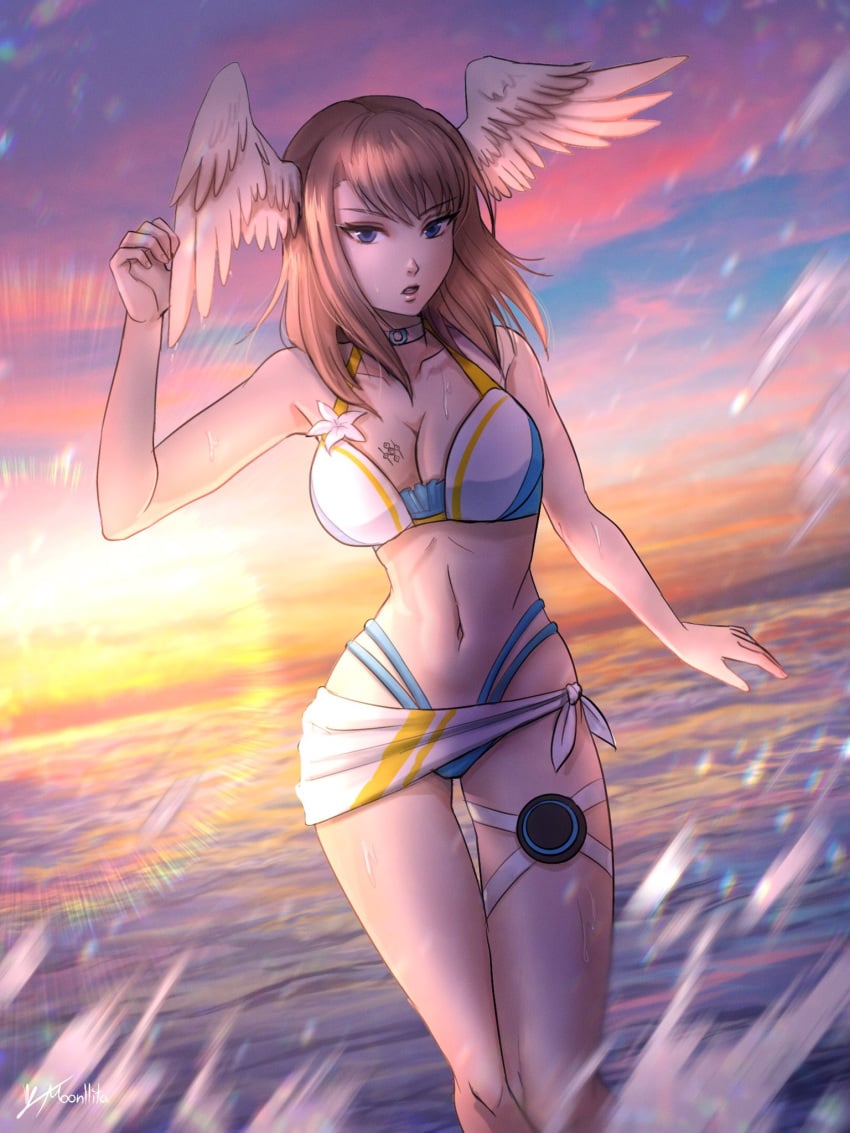 eunie_(xenoblade) moonllita moonllita_(artist) swimsuit xenoblade_(series) xenoblade_chronicles_(series) xenoblade_chronicles_3