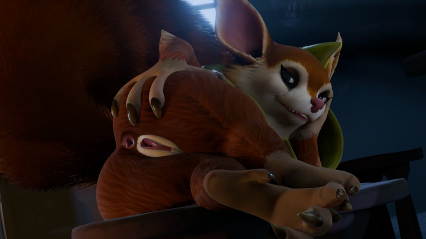 16:9 3d ano_delta anthro anus ass bedroom_eyes big_ears big_tail bodily_fluids brown_body brown_fur butt_grab claws clothing digital_media_(artwork) dota dota_2 feet female fingers fur genital_fluids genital_focus genitals half-closed_eyes hand_on_butt hi_res hood hoodwink_(dota) inside looking_at_viewer looking_back lying mammal narrowed_eyes on_side pussy rodent sciurid seductive smile solo spread_anus spreading tail tail_tuft tree_squirrel tuft valve white_body white_fur widescreen