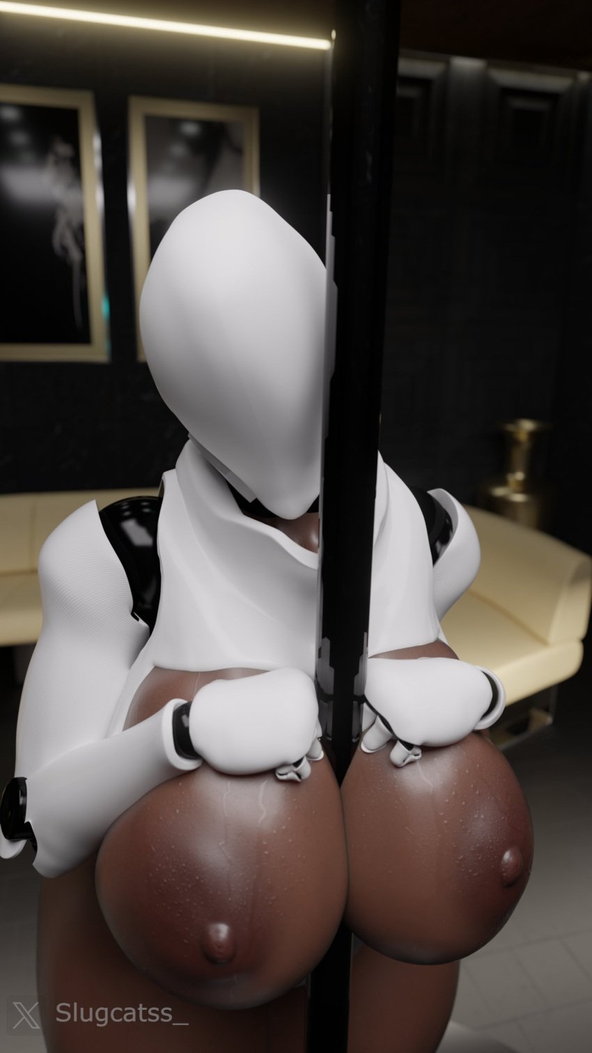 3d dark-skinned_female haydee haydee_(game) huge_ass huge_breasts robot robot_girl slugcats_(artist) voluptuous voluptuous_female