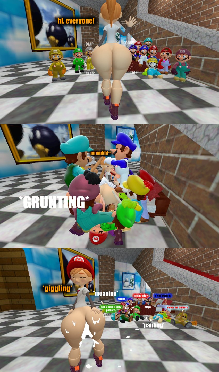 1girls 3d 3d_(artwork) 6+boys ass_clap ass_focus ass_jiggle austindawgydawg blowjob bot_(smg4) bottomless cap'n_lardbutt comic crimsonman5 cum cum_in_ass cum_in_pussy cum_inside dialogue fightingmario54321 gangbang garry's_mod gmod handjob human_meggy kaibernation mario mario_(series) mariomario54321 meggy_spletzer multiple_boys nintendofan997 onomatopoeia oral penis_in_ass penis_in_pussy penis_out ruffman8890 smg3 smg4 smg4_(character) smg4_(character)y_shape_butt_crack text