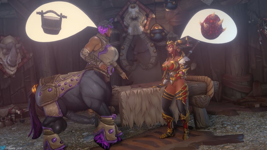 3d alexstrasza armor big_balls big_penis black_fur black_penis blizzard_entertainment blue_eyes centaur centauress dark-skinned_female dark-skinned_futanari dark_balls dark_penis dark_skin dialogue_bubble dragon dragon_girl dragonflight equine_penis erection female fur_rug futa_on_female futanari high_heels hooves horns horse_penis horsecock horsecock_futanari huge_balls huge_cock massive_balls massive_penis penis purple_fur purple_hair red_hair reey_art shemale violetta_duskmane warcraft world_of_warcraft yellow_eyes