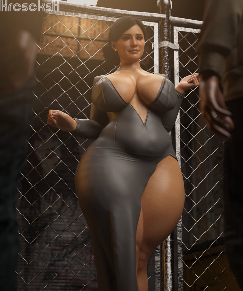 1girls 3d absurd_res big_breasts dress female female_focus hi_res huge_breasts kreseks looking_at_viewer mature_female milf older_female rio_morales spider-man_(ps4) spider-man_(series) thick_thighs voluptuous voluptuous_female