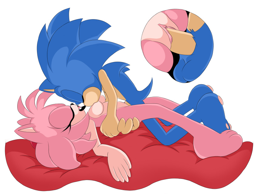 amy_rose barefoot breast_sucking breasts j_nsfw kissing kissing_while_penetrated penis sex sonic_(series) sonic_the_hedgehog sonic_the_hedgehog_(series) vagina wholesome_sex